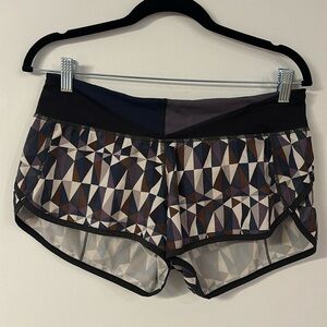 Lululemon geometric activewear shorts
